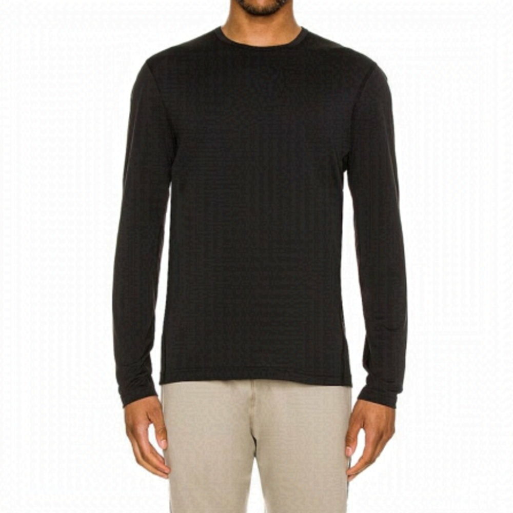 NEW Reigning Champ Long Sleeve Black Training Shirt Size Medium Crewneck Revolve